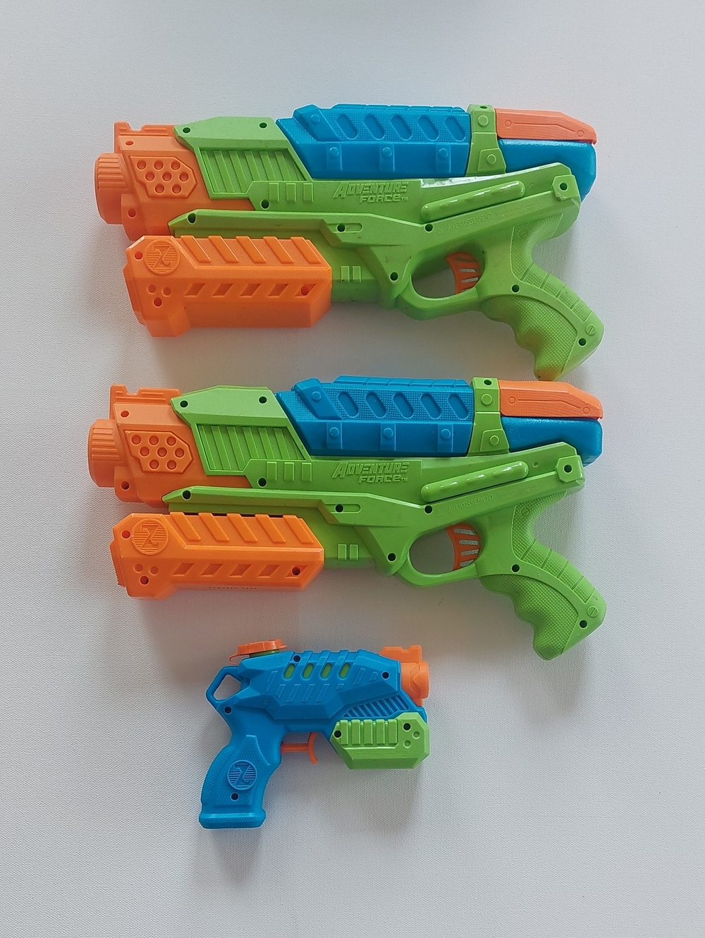Adventure Force Kids Water Blaster Set - Green, Blue & Orange